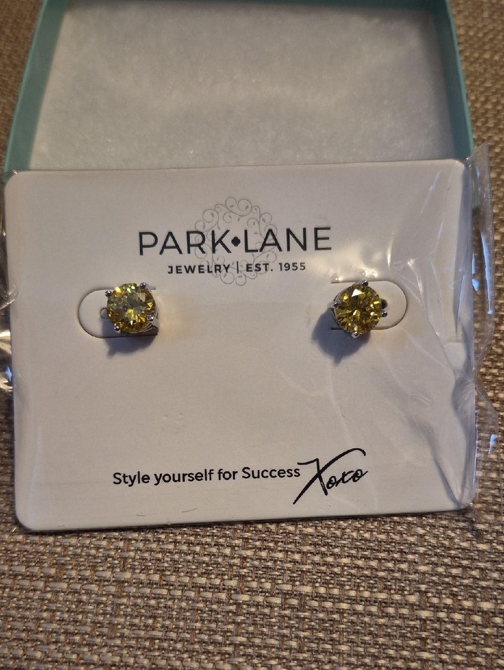 Park Lane Lemon Crystal Stud Earrings